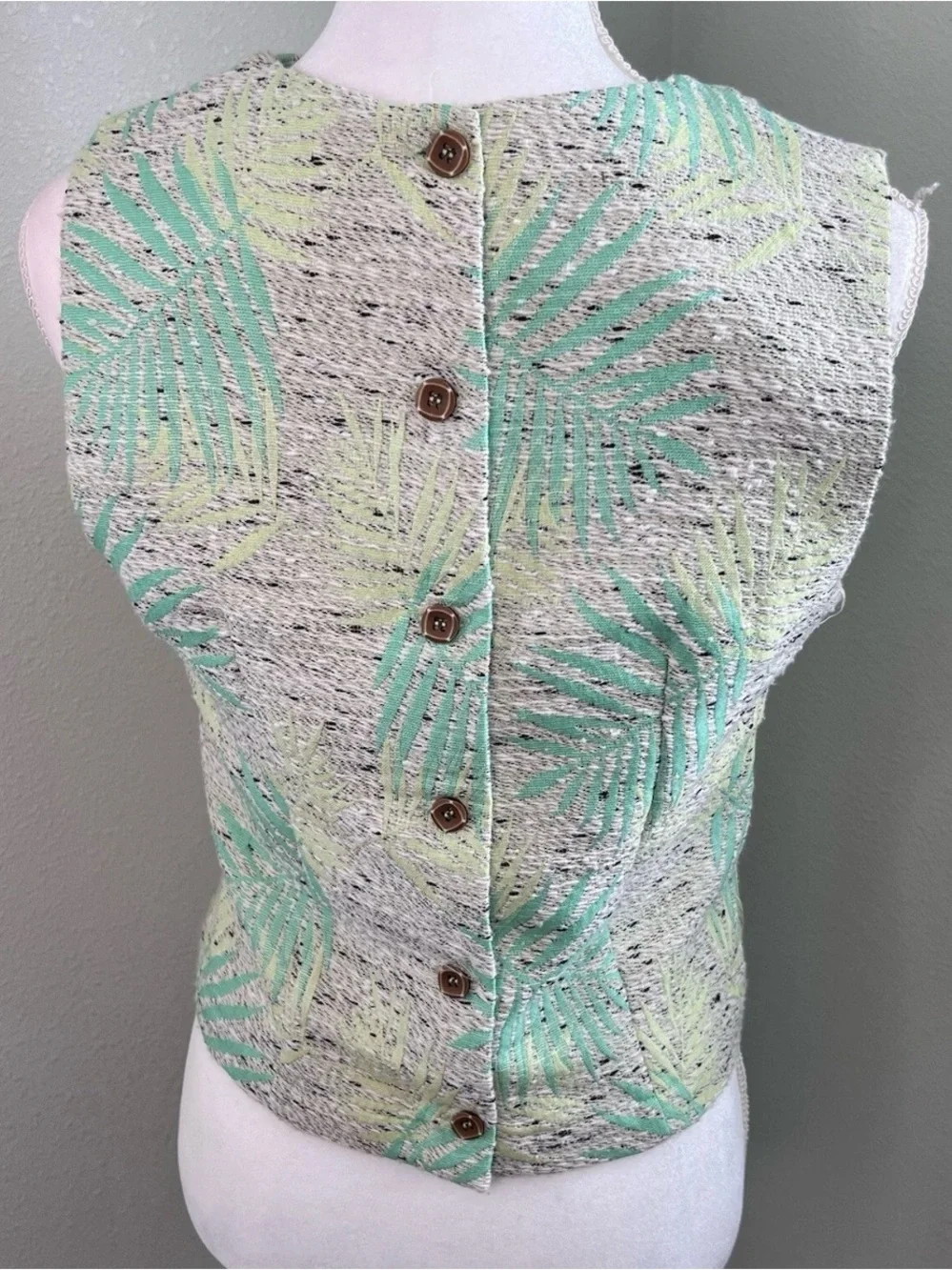 Sorority Size Small Tropical Palm Leaf Skort & Top Matching Set